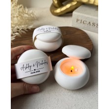 Nur Tasarım Atolyesi Hediyelik Nişan Düğün Kına Doğum Günü Için Oval Kapaklı Mumluk 10 Adet