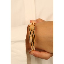 ÇGK KUYUMCULUK  3 Sıra Kaburga Model Ajda Altın Bilezik CGKKLP0203