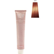 Nook Virgin Color Amonyaksız Profesyonel Saç Boyası 100ml - Açık Kestane Bakır/Çikolata Bakır(5.4-Rame Bronz Kestane)