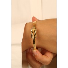 ÇGK KUYUMCULUK Aşk Düğümü Modern  Altın Bilezik CGKKLP0204