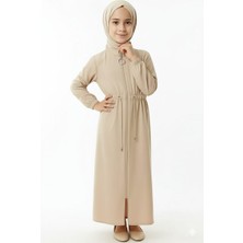 Mismoly Medine Ipeği Beli Lastikli Bağcıklı Çocuk Ferace