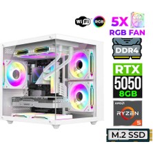 Xaser Astra X80 Ryzen 5 5600X 16GB Ram 512GB M.2 Nvme SSD 8gb RTX5050 Oyuncu Tavsiye Sistem