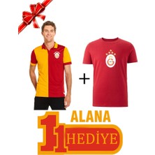 Galatasaray Orijinal 5 Yıldız Polo Yaka T-Shirt 5 Yıldız Kırmızı T-Shirt Hediyeli