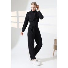 Lubiti Fermuarlı Dik Yaka Sweet/şalvar Pantolon Günlük Modal Takım