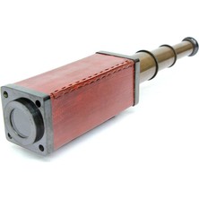 Skygo Deri Kaplama Eskitme Kare Dürbün Dekoratif Hediyelik