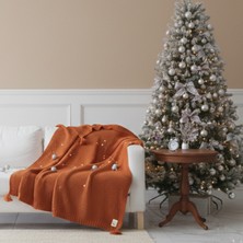 Coco Pirinç Örgü Ponponlu Triko Throw Tv Battaniyesi