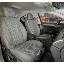 Startcar Renault Megane 3 Yarı Deri Oto Koltuk Kılıfı Ön Arka Set Füme Istanbul Serisi Scr