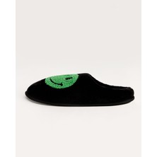 YUBİ - Gülen Yüz Emojili Kadın Ev Terliği