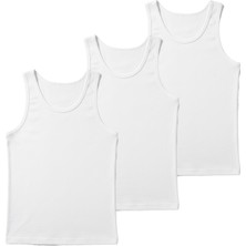 Serem Yıldızı Erkek Penye Atlet 3 Adet Beyaz