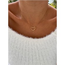 Hercy Içten Geçmeli Kalp Kolye | Kalpli Çelik Kolye | 316 L Paslanmaz Çelik Kalp Kolye