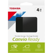 Toshiba Toshıba Canvıo Ready 4tb Usb3.2 2.5" Harıcı HDD HDTP340EK3CA