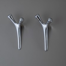 System 2070 Duvara Monte Portmanto Askılığı Krom Renk Çap 77 Mm