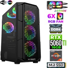 Xaser Astra X20 Ryzen 5 5600X 32GB Ram 1tb M.2 Nvme SSD 16GB RTX5060 Ti Sıvı Soğutmalı Oyuncu Tavsiye Sistem