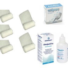 Dermateks Sargı Bezi 8cm*4m (5 Adet)+ Oksijenli Su 100ML+ Plaster 2,5cm* 5m