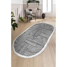 Dekozer Revna Oval Halı | Yıkanabilir, Kaymaz Taban, Modern Salon ve Mutfak Halısı
