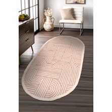 Dekozer Revna Oval Halı | Yıkanabilir, Kaymaz Taban, Modern Salon ve Mutfak Halısı
