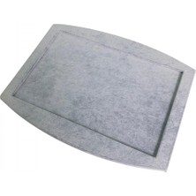 Özer Kutu Düz Kolye Ucu Küpe Yüzük Servis Sunum Tablası Gri Süet 25X35 cm