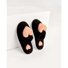 KABİ - Kalp Desenli Kadın Ev Terliği