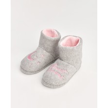 DREAA - Ay Yıldız Figürlü Gri Kadın Panduf