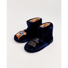 COOL BRO - Ayı Figürlü Lacivert Erkek Panduf