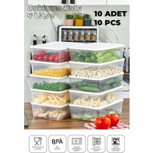 Mikrodalga ve Derin Dondurucuya Uygun Freshkeep Saklama Kabı 10'lu Set - Beyaz