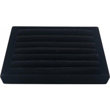 Özer Kutu Bilezik & Bileklik & Kelepçe Siyah Süet Standı-Tablası ve Düzenleyici 14X22 cm