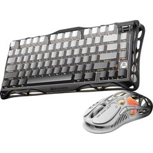 Gravastar Mercury K1+M1 Pro Kablosuz Rgb Işıklı Mekanik Q Gaming Klavye ve Optik Mouse Seti, Siyah