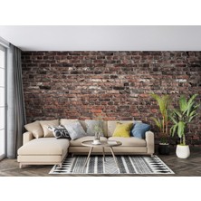 Grown Eskimiş Kırmızı Tuğla Duvar Kağıdı