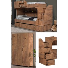 Setay Ranza, Aura Yavrulu Ranza 3 Kapaklı Dolap - Ceviz