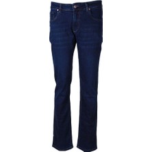 Trender David Yüksek Bel Rahat Kalıp Mavi Erkek Jean Pantolon 2000