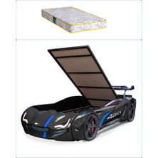 Setay Arabalı Yatak, Mercedes Rüzgarlıklı Bazalı Arabalı Yatak - Siyah + 1 Adet Comfort Yatak