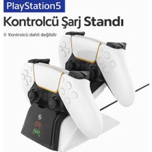 Qasul Ps5 Dualsense /ps5 Slim/ps5 Pro Gamepad Hızlı Şarj Istasyonu Çift Kol Şarj Ünitesi