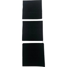 Özer Kutu Kadife (Kemerli)Süet Kese Siyah 10 Adet 8x8 Boy Takı, Altın Kesesi