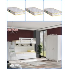 Setay Ranza, Su Yavrulu Ranza 3 Kapaklı Dolap + 3 Adet Comfort Yatak