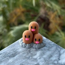 Va Hobi 3D Dugtrio #0051 Figürü – Koleksiyonluk Masa Üstü Dekor