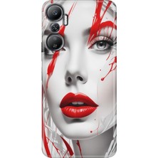 Grabono Infinix Hot 20 Kılıf (X6826C) Desenli Baskılı Esnek Silikon Kapak Lady