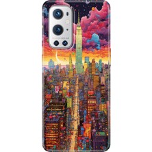 Grabono Oneplus 9 Pro Kılıf Renkli Özel Temalı Desenli Silikon Tpu Retro Newyork