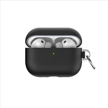 Airpods Pro 3 Uyumlu Wiwu HC-201 Parmak Izi Bırakmayan Deri Kılıf Siyah