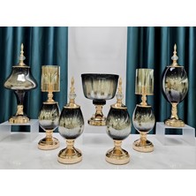 CITY gold 7 Parça Gold Konsol Aksesuar Seti Salon Takımı Dekoratif