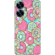 Grabono Realme C55 Kılıf Renkli Desenli Baskı Silikon Uv Donut