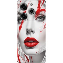 Grabono Tecno Pova 6 Pro Kılıf Renkli Baskı Yumuşak Kapak Esnek Silikon Lady