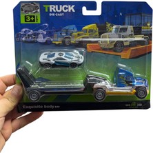 Die Cast Taşıyıcı Tır ve Spor Araba Oyun Seti