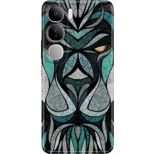 Grabono Vivo V40 Lite Kılıf Renkli Esnek Baskı Silikon Özel Temalı Desenli Lion Mandala