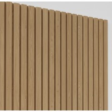 Bella Wall Slim Akustik 14 Çita Duvar Paneli Meşe Ceviz - Wall 600 1 Paket (5 Adet)
