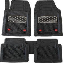 Ekolmaks Renault Megane 2 2003-2008 Uyumlu Universal Paspas Derin Havuz Kenarlı Krom Karbon