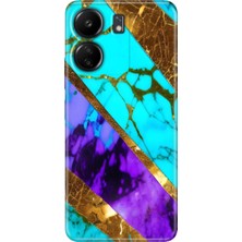 Grabono Xiaomi Redmi 13C - Poco C65 Kılıf Kılıf Renkli Esnek Silikon Temalı Desenli Tpu Nezih Mermer