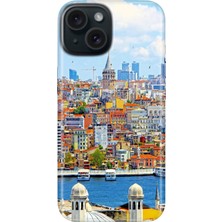 Grabono iPhone 13 - 14 Kılıf Renkli Tpu Uv Baskılı Desenli Silikon Istanbul