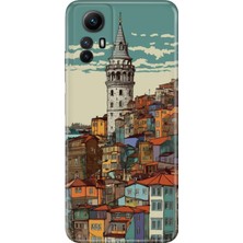 Grabono Xiaomi Redmi Note 12S Kılıf Renkli Desenli Baskı Tasarım Silikon Galata