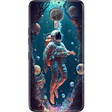 Grabono General Mobile Gm 5 Plus Kılıf Desenli Trend Silikon Astronot