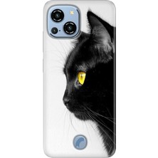 Grabono Reeder S23 Pro Max Kılıf Desenli Kapak Baskı Uv Kedi Bakışı